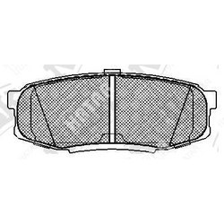 NIBK Колодки тормозные задние toyota land cruiser j200 4.5d/4.7 07-/lexus lx570 08-