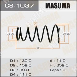 MASUMA Пружина подвески masuma rear corolla/ ae110