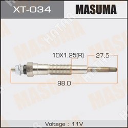 MASUMA Свеча накаливания masuma cp-20 /2l-te  1/10/100