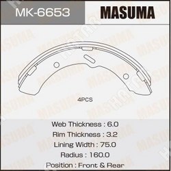 MASUMA Колодки барабанные masuma r-3031  1/12