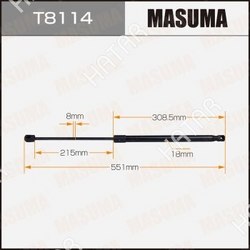 MASUMA Упор газовый багажника masuma, l=551mm 1/40
