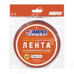 ABRO Лента клейкая двухсторонн abro masters белая 20мм-5м 1/50