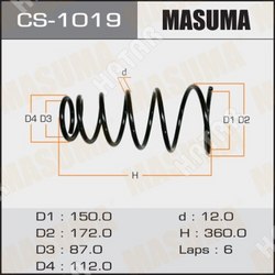 MASUMA Пружина подвески masuma rear camry/vista/ sv35