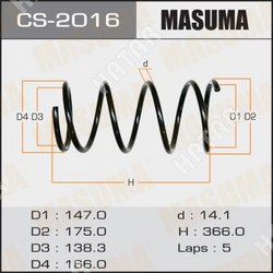 MASUMA Пружина подвески masuma front x-trail/ pnt30