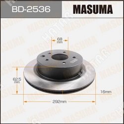 MASUMA Диск тормозной masuma rear x-trail/ t30, t31 уп.2
