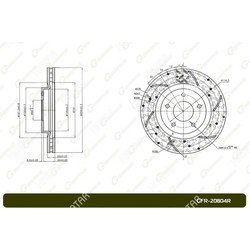 G-BRAKE Диск тормозной перфорированный вентилируемый g-brake правый