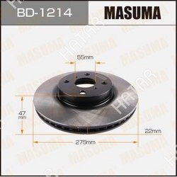 MASUMA Диск тормозной masuma front corolla axio, fielder/ nze14# уп.2