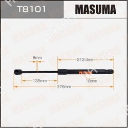 MASUMA Упор газовый багажника masuma, l=376mm 1/40