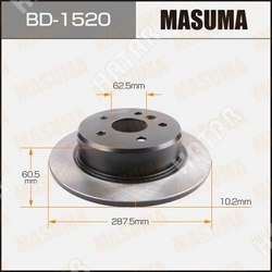 MASUMA Диск тормозной masuma rear camry/ acv35 уп.2