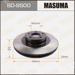 MASUMA Диск тормозной masuma front forester, impreza, legacy уп.2