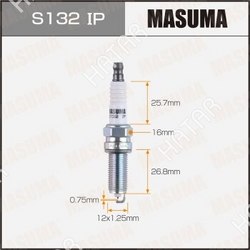 MASUMA Свеча зажигания masuma iridium+platinum silkr8e7g
