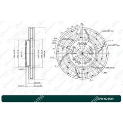 G-BRAKE Диск тормозной перфорированный вентилируемый g-brake правый