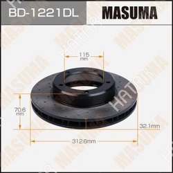 MASUMA Диск тормозной masuma перфорированный front land cruiser/ hdj101, uzj100 lh