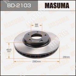 MASUMA Диск тормозной masuma front x-trail/ t30, primera/ p12e 02- уп.2