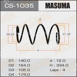 MASUMA Пружина подвески masuma front fielder/ nze120