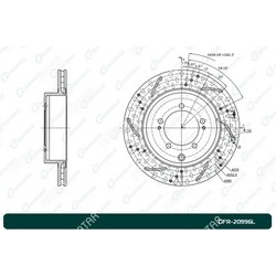 G-BRAKE Диск тормозной перфорированный вентилируемый g-brake левый