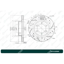 G-BRAKE Диск тормозной перфорированный вентилируемый g-brake правый