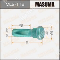 MASUMA Шпилька masuma toyota, daihatsu, lexus, mitsubishi, honda 12х1,5 l-45mm