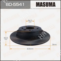 MASUMA Диск тормозной masuma, rear honda crosstour 10-16 уп.2