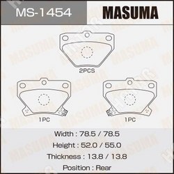 MASUMA Колодки дисковые masuma, an-635wk, np1032, p83052 rear 1/16