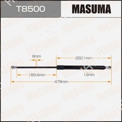 MASUMA Упор газовый багажника masuma, l=478mm 1/40