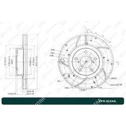 G-BRAKE Диск тормозной перфорированный вентилируемый g-brake левый
