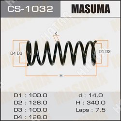 MASUMA Пружина подвески masuma rear ipsum/ sxm10, cxm10
