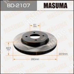 MASUMA Диск тормозной masuma front ad, ad expert/ vy12 06- уп.2