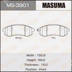 MASUMA Колодки дисковые masuma, an-8074wk, np3039, p54033 front 1/10