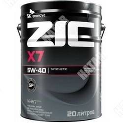 ZIC Zic x7 5w40 sp/cf, acea a3/b4 20л бензин, синтетика