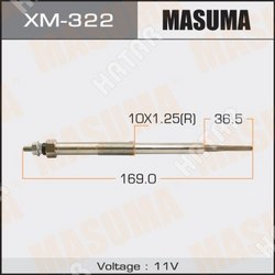 MASUMA Свеча накаливания masuma pm-168.11v /4m41 di  1/10/100