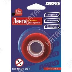 ABRO Лента клейкая двухсторонн abro монтажная 20мм-1,5м 1/144