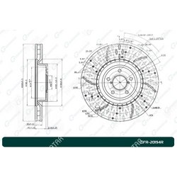 G-BRAKE Диск тормозной перфорированный вентилируемый g-brake правый