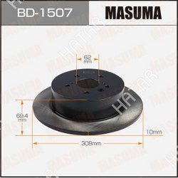 MASUMA Диск тормозной masuma rear highlander / gsu45l