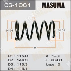 MASUMA Пружина подвески masuma rear rav4/ aca25w, aca26w / rav4 euro/ zca26, aca26, aca28