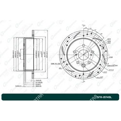 G-BRAKE Диск тормозной перфорированный g-brake левый