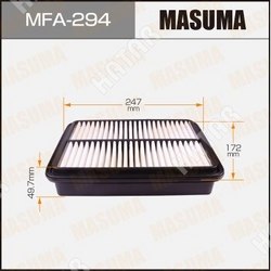 MASUMA Воздушный фильтр a-171 masuma 1/40