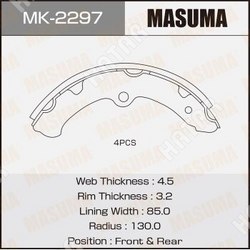 MASUMA Колодки барабанные masuma r-1058  1/8