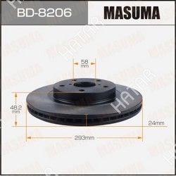 MASUMA Диск тормозной masuma, front subaru forester / sk5 уп.2