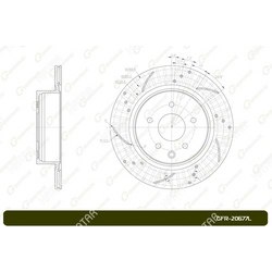 G-BRAKE Диск тормозной перфорированный g-brake левый