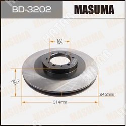 MASUMA Диск тормозной masuma front pajero/montero sport/ k94w уп.2