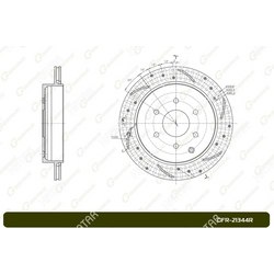 G-BRAKE Диск тормозной перфорированный g-brake правый