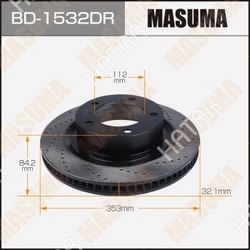 MASUMA Диск тормозной masuma перфорированный front sequoia/ upk60l rh