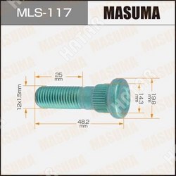 MASUMA Шпилька masuma toyota, daihatsu, lexus, mitsubishi, honda. 12х1,5. l- 49mm