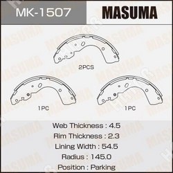 MASUMA Колодки барабанные masuma  1/8