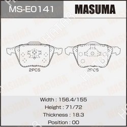MASUMA Колодки дисковые masuma