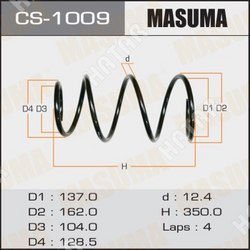 MASUMA Пружина подвески masuma front corolla/fielder/ zze122