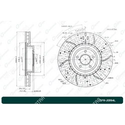 G-BRAKE Диск тормозной перфорированный вентилируемый g-brake левый