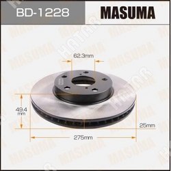 MASUMA Диск тормозной masuma front rav4/ aca2#, cla2#, zca2# уп.2