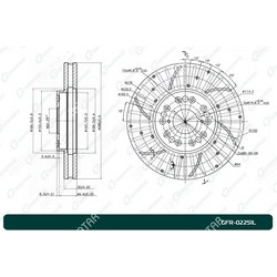 G-BRAKE Диск тормозной перфорированный вентилируемый g-brake левый